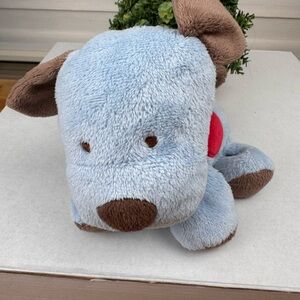 Carters Child of Mine Blue Plush Toy lovey red dot